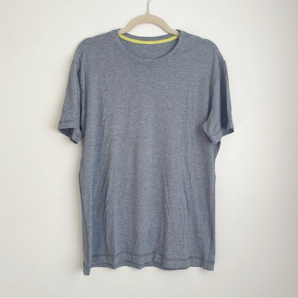 Lululemon grey crew tee shirt Short Sleeve Men’s size medium solid work out M - Picture 1 of 7